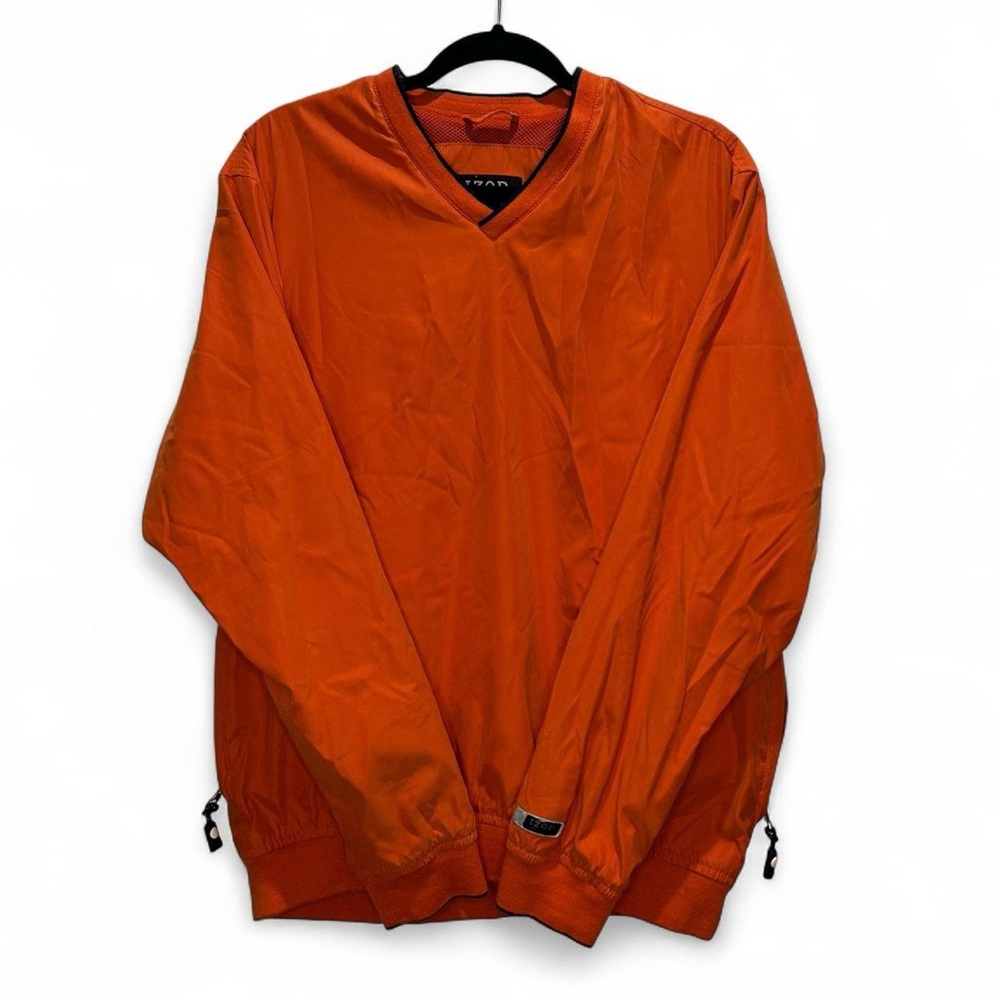 Men’s Size M Vintage IZOD Orange Pullover Windbreaker